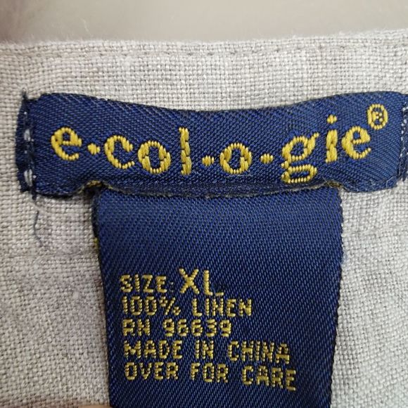 E-col-o-gie 100% Linen Button Down Top - Picture 15 of 15